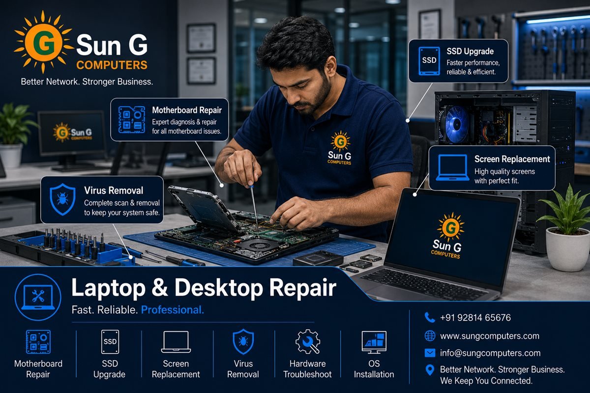Laptop & Desktop Repair - Sun G Computers